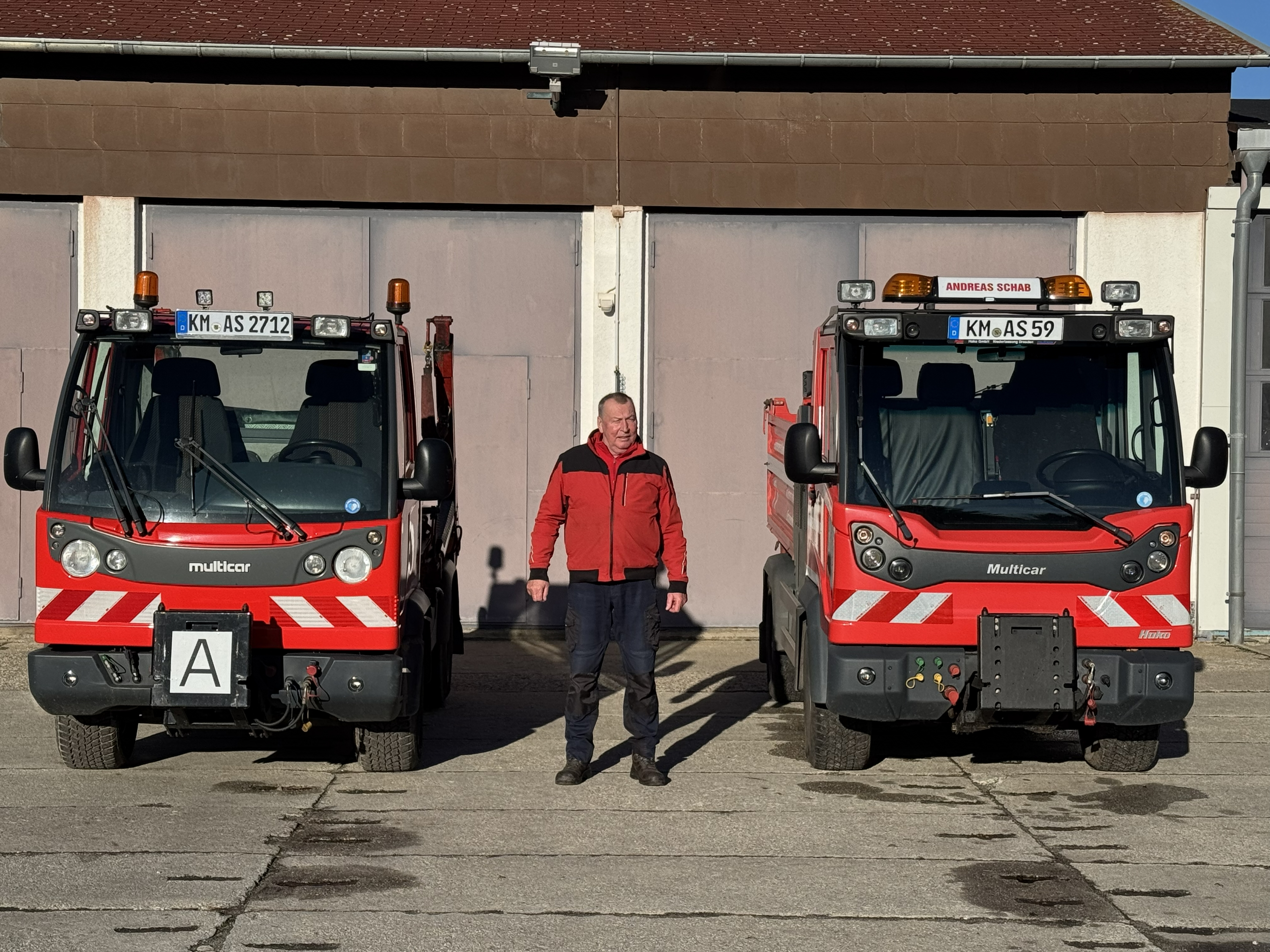 Multicar Fahrzeug des Fuhrbetriebs Schab